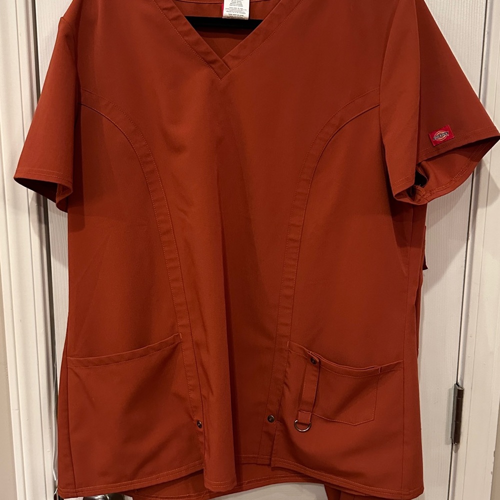 Dickies Burnt Orange Scrub Top and Pants - Picture 4 of 8